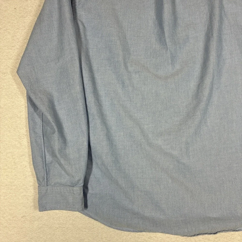 Polo Ralph Lauren Mens Slim Fit Chambray Oxford Shirt Long Sleeve XL Blue Preppy
